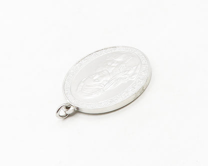 925 Sterling Silver  Vintage Shiny Mother's Day 1974 Medallion Pendant PT13741