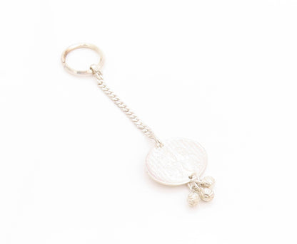925 Sterling Silver Vintage Key Chain Carved Indian Couple Wedding Gift  TR3933