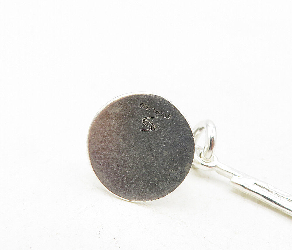 925 Sterling Silver  Vintage Shiny Petite Graduate Statue Drop Pendant  PT6680