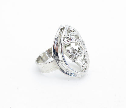 TAHARA & CO. 925 Silver  Polished Tree Branches Dome Band Ring Sz 6  RG5527