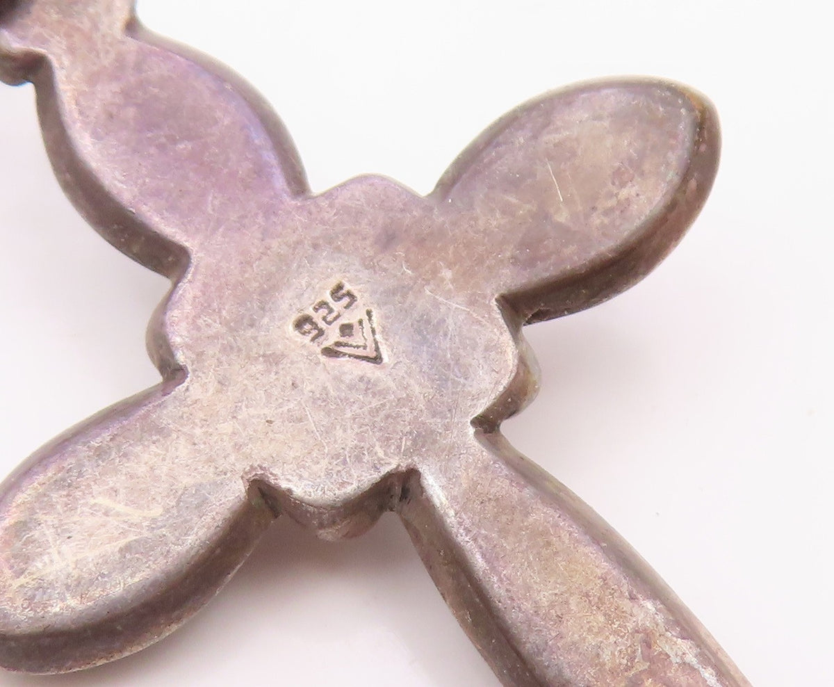 SILPADA 925 Sterling Silver  Vintage Pearl Religious Cross Pendant  PT16076