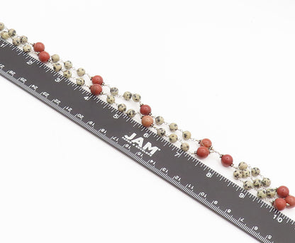 925 Sterling Silver  Vintage Minimalist Two Tone Beaded Chain Necklace  NE4081