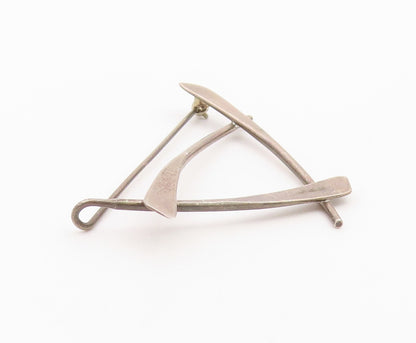 925 Sterling Silver Vintage Brooch ED LEVIN Modernist Geometric Pin  BP12607