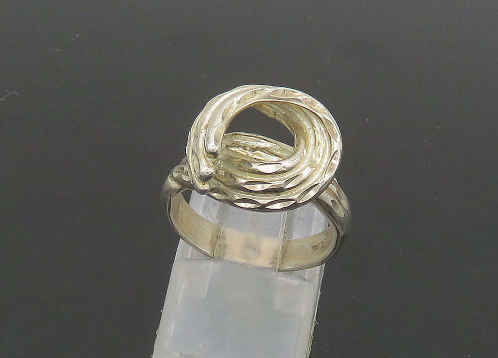 925 Sterling Silver  Vintage Shiny Diamond Cut Band Ring Sz 6.5  RG21037