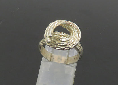925 Sterling Silver  Vintage Shiny Diamond Cut Band Ring Sz 6.5  RG21037