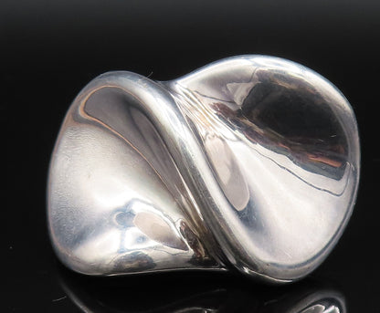 FREDERIC J. DUCLOS 925 Silver  Vintage Modernist Non Pierced Earrings EG11897