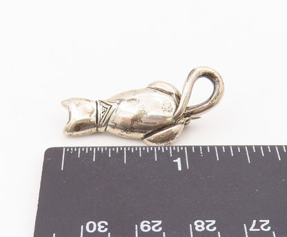 925 Sterling Silver Vintage Brooch Pin JEZALINE Feline Cat With Bandana  BP12564