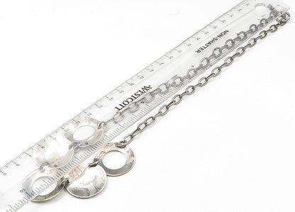 925 Sterling Silver  Vintage Dark Tone Woven Design Chain Necklace  NE3663