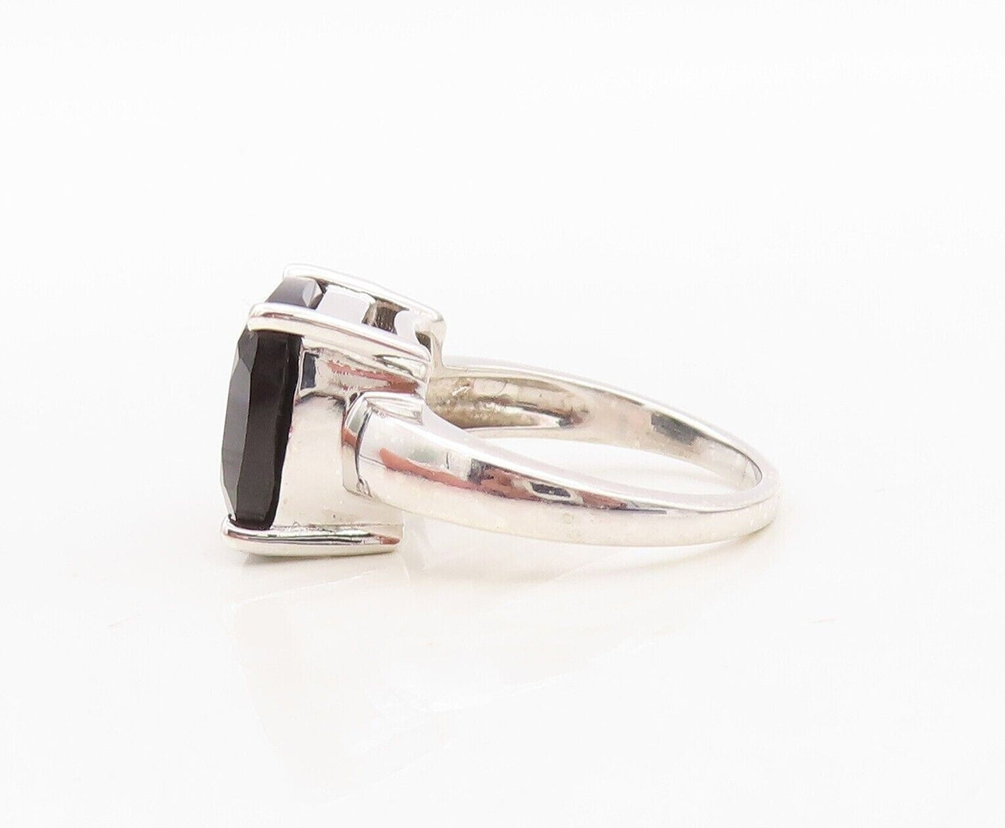 925 Sterling Silver Vintage Ring Minimalist Square Cut Spinel  Sz 7  RG30365