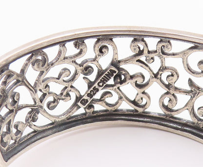 ROSS SIMON 925 Sterling Silver  Vintage Shiny Swirl Vine Cuff Bracelet  BT8859