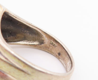 925 Sterling Silver Vintage Ring Minimalist Pointed Top Design  Sz 7  RG33203