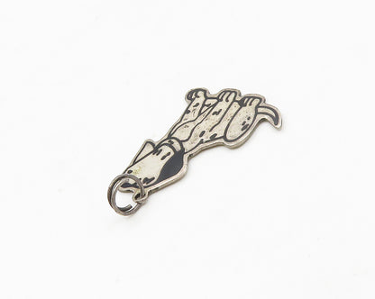DISNEY 925 Sterling Silver  Vintage Black Onyx Dalmatian Pendant  PT13924