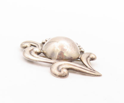 925 Sterling Silver Vintage Brooch Pin LOS CASTILLO Sun Around The Wind  BP11258