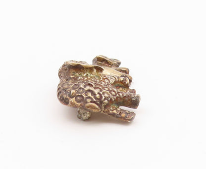 925 Sterling Silver  Vintage Mom & Baby Elephant Motif Brooch Pin  BP8355