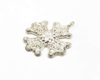 REED & BARTON 925 Sterling Silver   Vintage Christmas Cross Pendant  PT13817