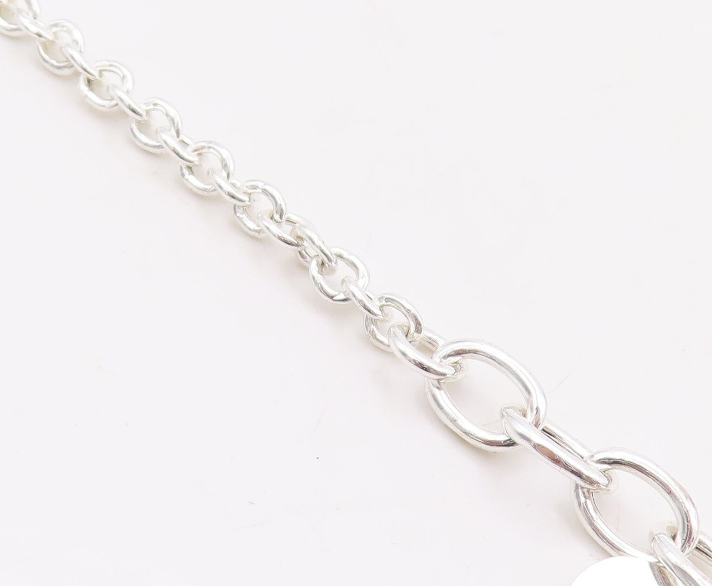 925 Sterling Silver Vintage Necklace Designer Carved Dangling Hearts  NE4389