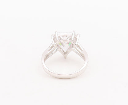 925 Sterling Silver Vintage Ring ROSS SIMONS Triangle Cutout CZ  Sz 9  RG28789