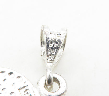 925 Sterling Silver  Shiny Polished Open Swirl Love Heart Pendant  PT12856