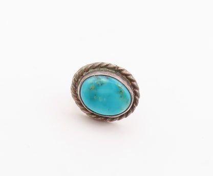 925 Sterling Silver Vintage Earrings NAVAJO Turquoise Single Pieces  EG14302