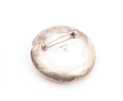 925 Sterling Silver Vintage Brooch Dark Tone European Carved Hat  BP11526