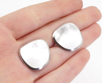 925 Sterling Silver  Vintage Shiny Polished Bullet Back Cufflinks  TR1196