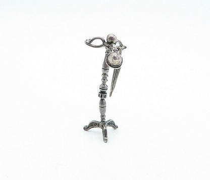 925 Sterling Silver  Vintage Antique Hat & Umbrella Coat Rack Ornament  TR1104