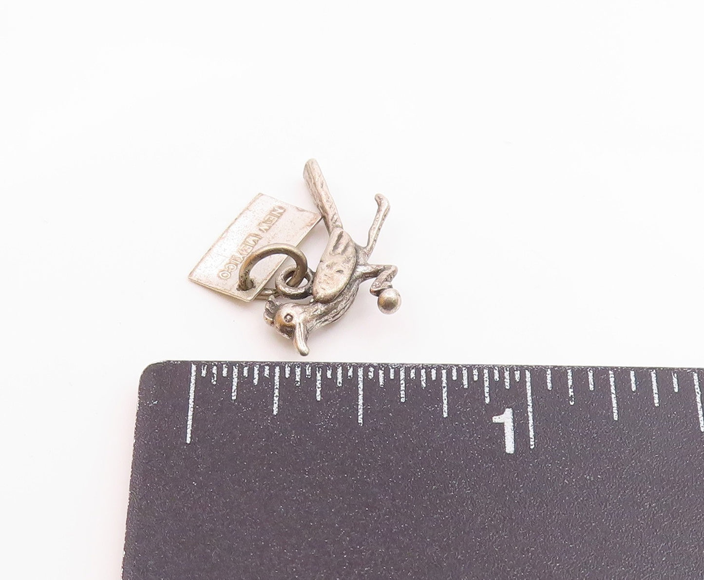 925 Sterling Silver  Vintage Road Runner Bird New Mexico Pendant  PT15980