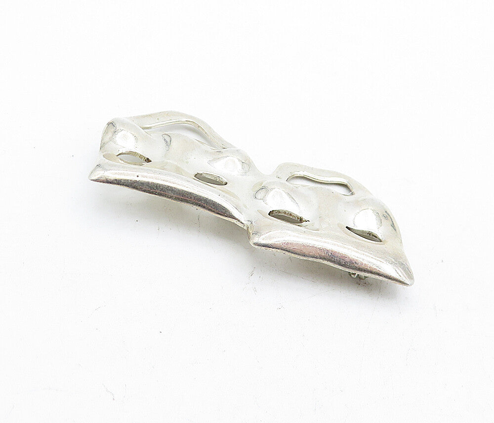 925 Sterling Silver  Vintage Shiny Dramatic Theater Masks Brooch Pin  BP1871