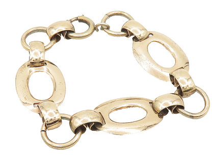 NAPIER 925 Sterling Silver  Vintage Rare Gold Plated Chain Bracelet  BT7107