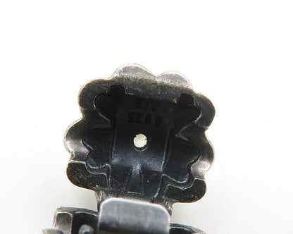 PANDORA 925 Sterling Silver  Topaz Enamel Flower Pendant (OPENS)  PT13922