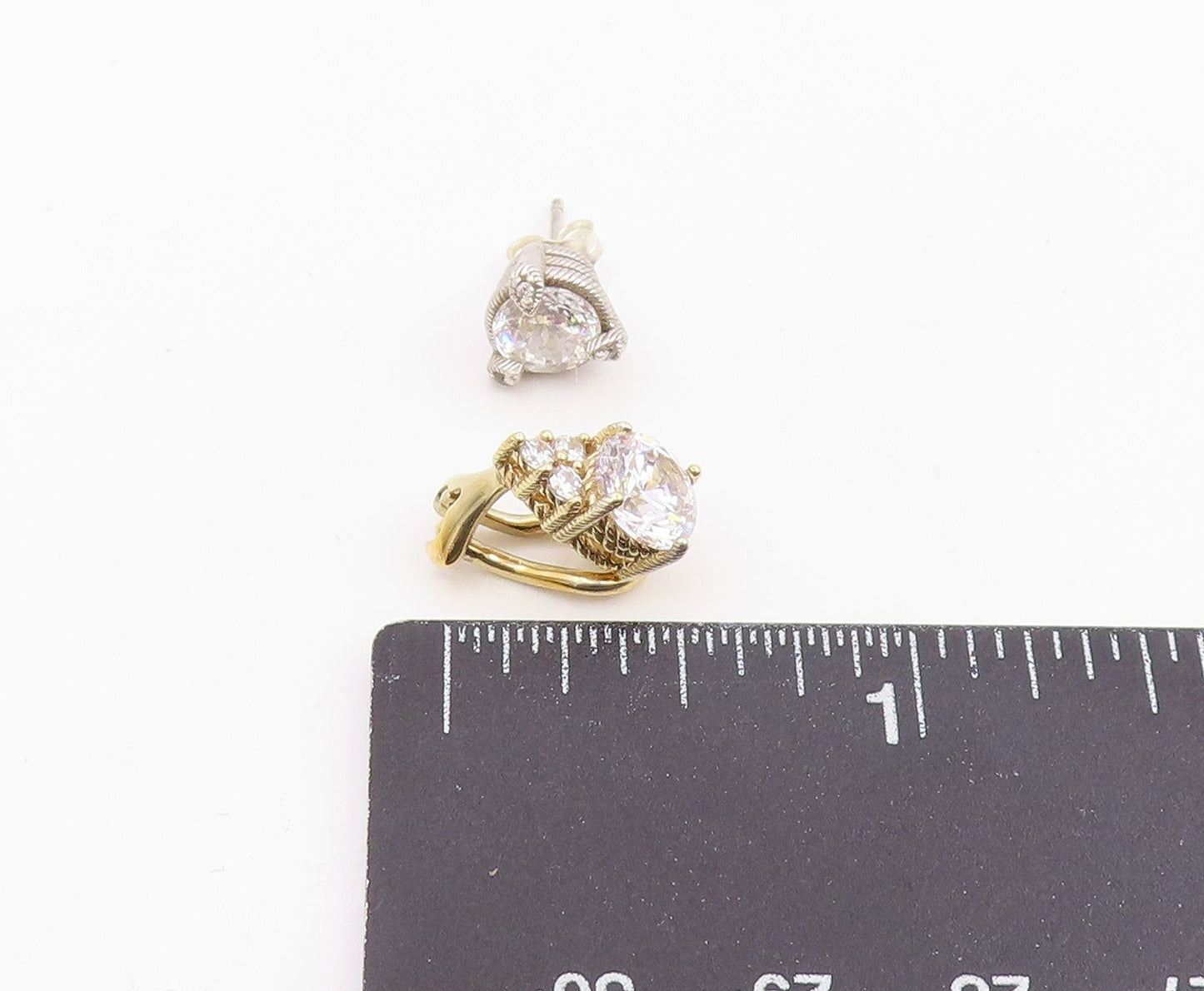 925 Sterling Silver Vintage Earrings JUDITH RIPKA Gemstone Single Pieces EG14292