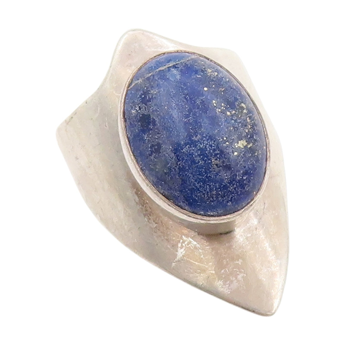 925 Sterling Silver Vintage Ring CAROL FELLEY Lapis lazuli Band  Sz 8.5  RG33969