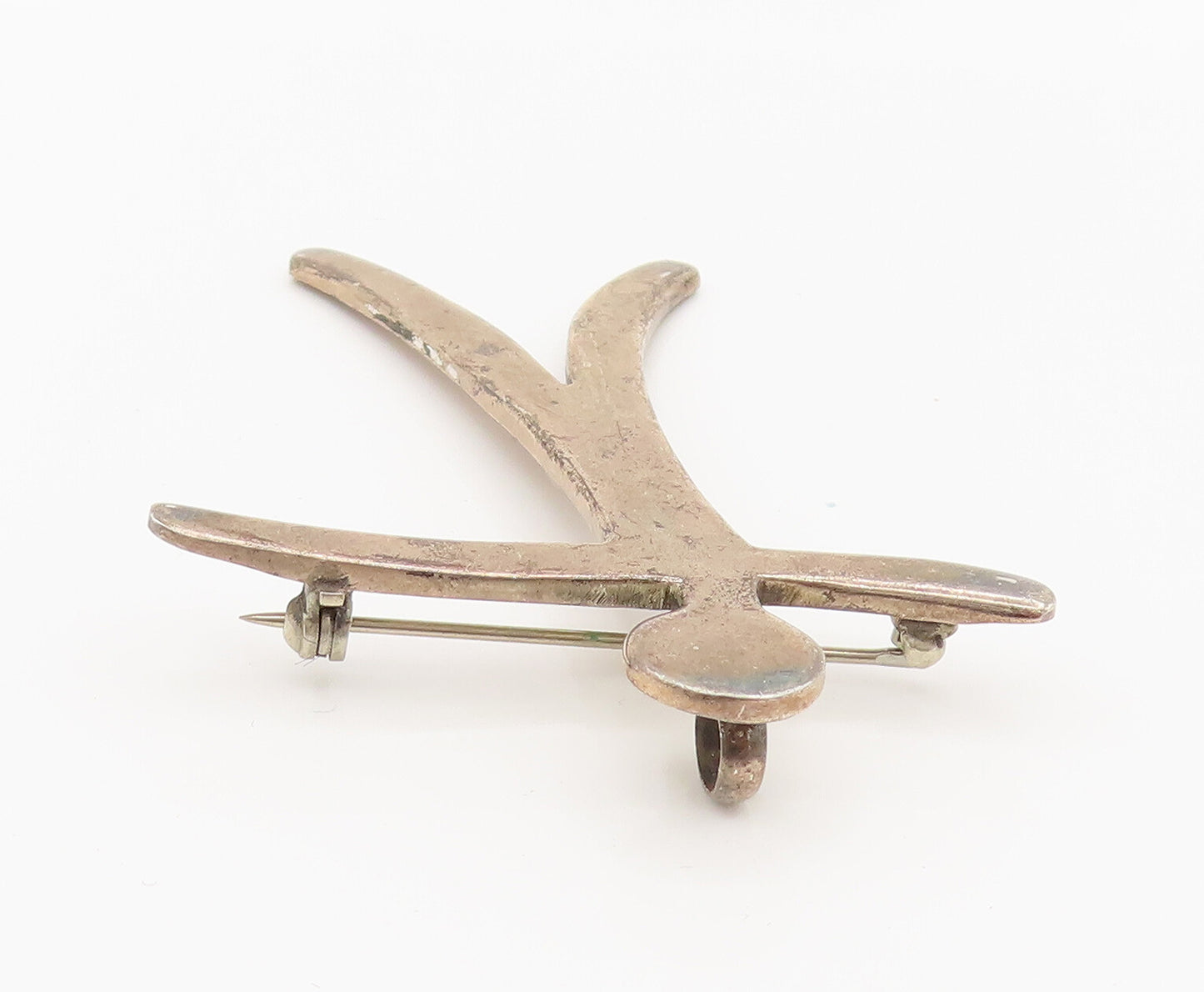 GUNN TRIGERE 925 Sterling Silver Vintage Modernist Figure Brooch Pin BP10128