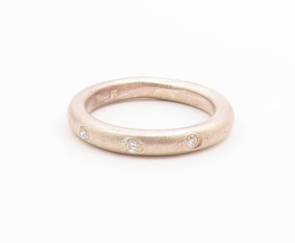 925 Sterling Silver Vintage Ring Minimalist Flush Set CZ Band  Sz 10  RG36825