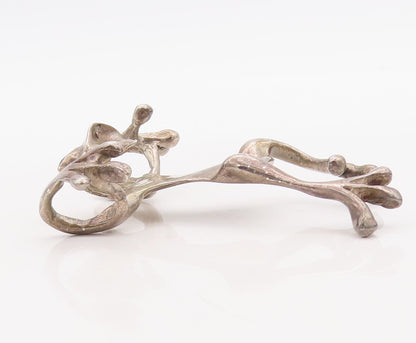 925 Sterling Silver Vintage Pendant Solid Cutout Jumping Frog  PT23576