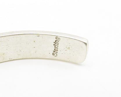 NAVAJO 925 Sterling Silver  Vintage Oxidized Pattern Cuff Bracelet  BT5267