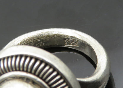925 Sterling Silver  Vintage Cabochon Cut Amber Cocktail Ring Sz 5  RG21732