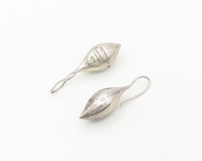 MICHAEL DAWKINS 925 Silver  Vintage Shiny Rain Drop Dangle Earrings  EG9281