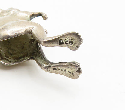 925 Sterling Silver  Vintage Dark Tone Hollow Kangaroo Animal Pendant  PT11773