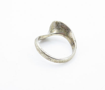 CELLINI 925 Sterling Silver  Vintage Dark Tone Swirl Band Ring Sz 6  RG6669