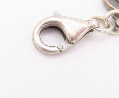 925 Sterling Silver Vintage Necklace SILPADA Etched Circular Chanie Glass NE4237