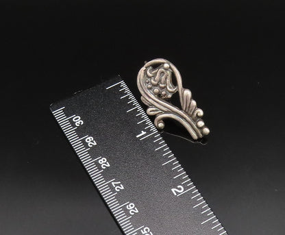 MEXICO 925 Silver  Vintage Open Beaded Swirl Screw Back Earrings  EG11763