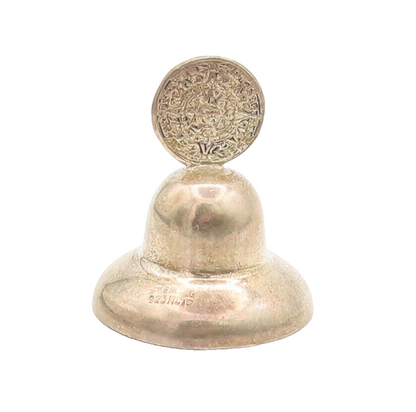 925 Sterling Silver  Vintage Solid Minimalist Bell Jingles Child Toy  TR3649