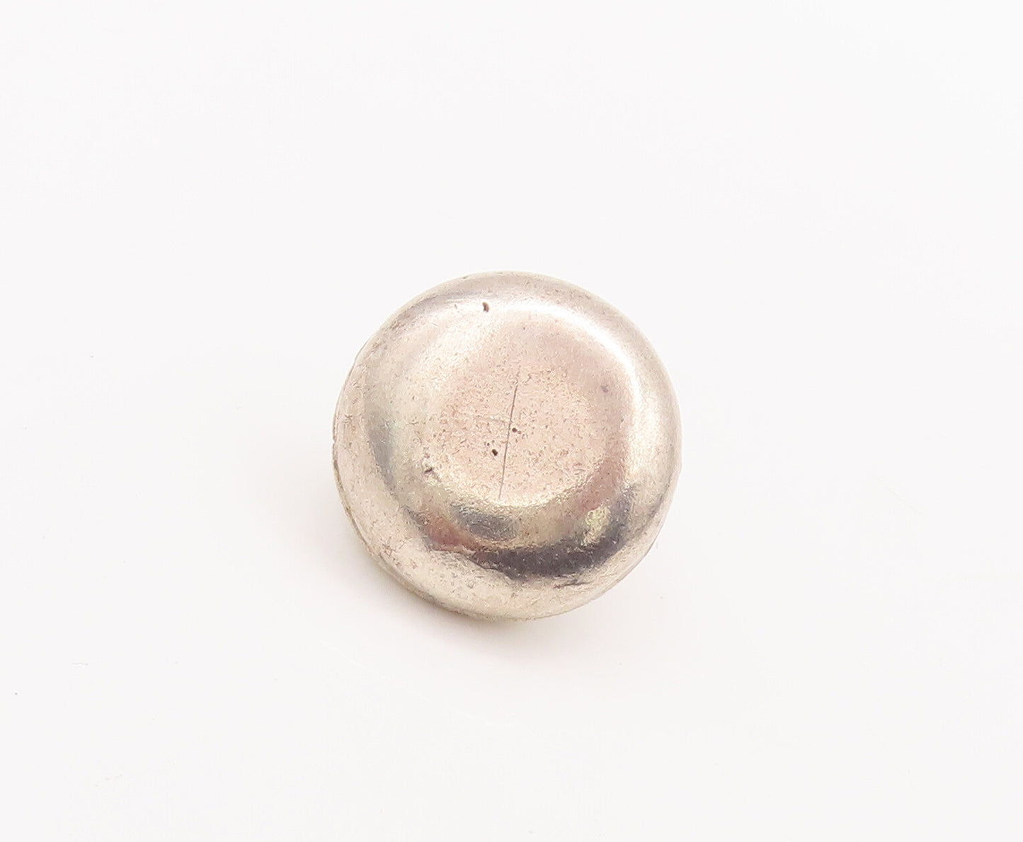 925 Sterling Silver Vintage Pendant Puffed Swirly Carved Disk Charm PT22690