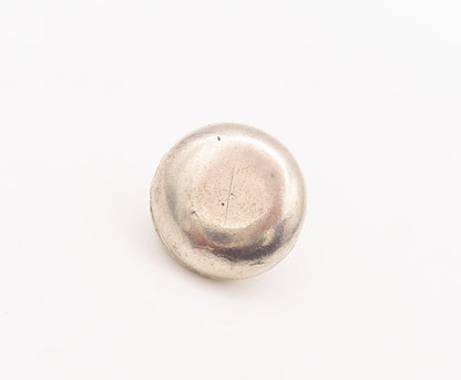 925 Sterling Silver Vintage Pendant Puffed Swirly Carved Disk Charm PT22690