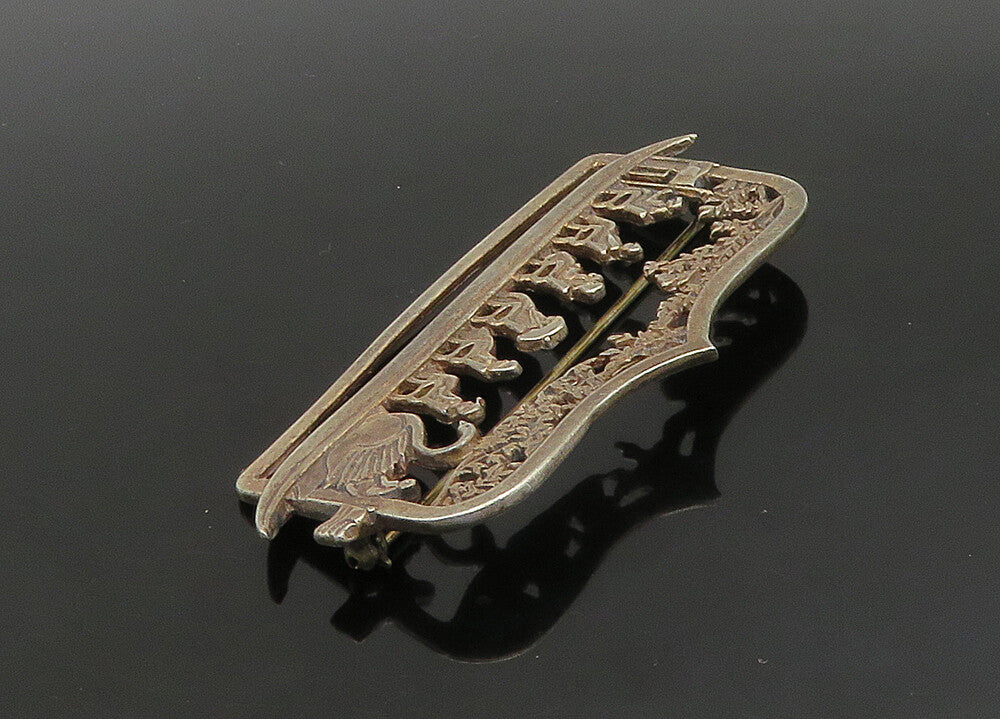 HAND & HAMMER 925 Sterling Silver  Vintage Boston Swan Boat Brooch Pin  BP9139