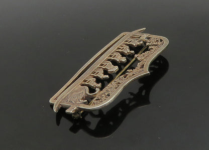 HAND & HAMMER 925 Sterling Silver  Vintage Boston Swan Boat Brooch Pin  BP9139