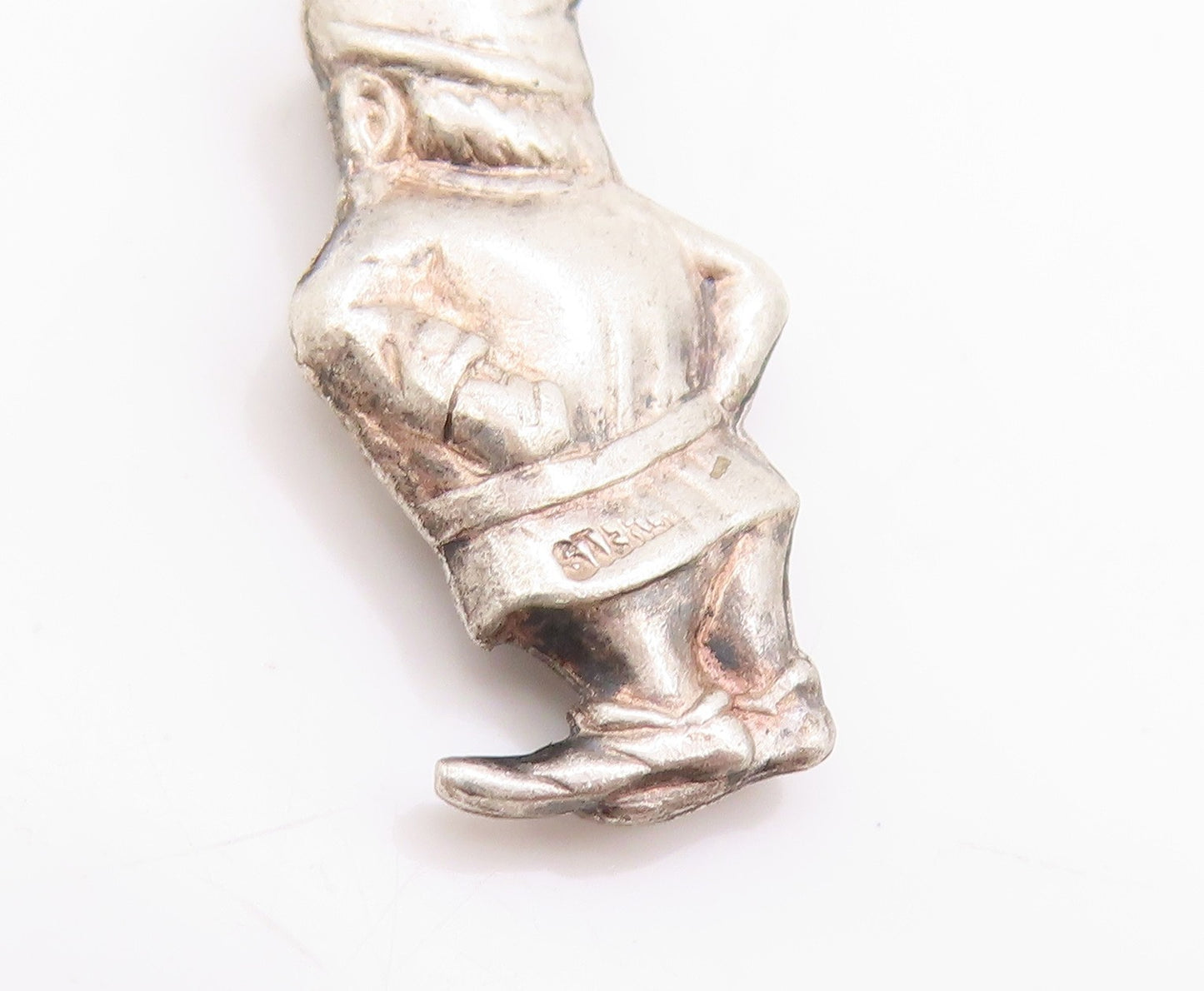925 Sterling Silver Vintage Pendant 3D Fairy Tale Garden Gnome Charm  PT25127