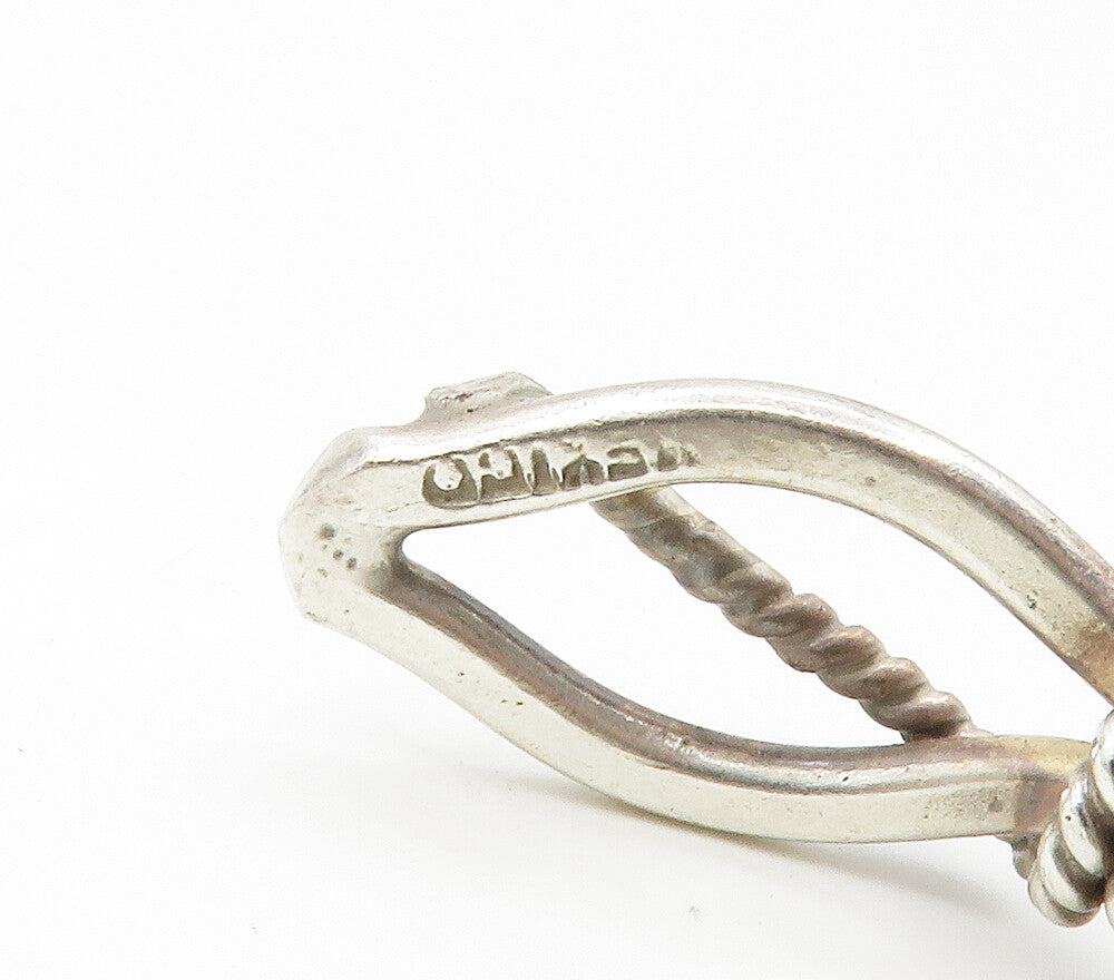 MEXICO 925 Sterling Silver  Vintage Rope Twist Wrapped Cuff Bracelet  BT5839
