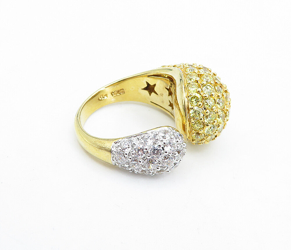 925 Sterling Silver  Cubic Zirconia & Peridot Stars Band Ring Sz 9.5  RG5251